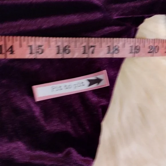 Myone DEEP V & Purple Velevet Long Sleeve Stretchy Bodycon Midi Dress (L) EUC! - Picture 7 of 8